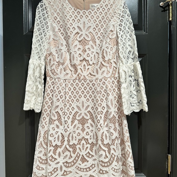 ELIZA J Bell Sleeve Fit & Flare Ivory Dress
NWOT - Picture 6 of 7